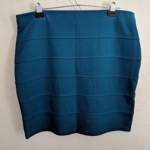 Teal mini skirt